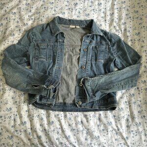 women's medium wash denim jacket